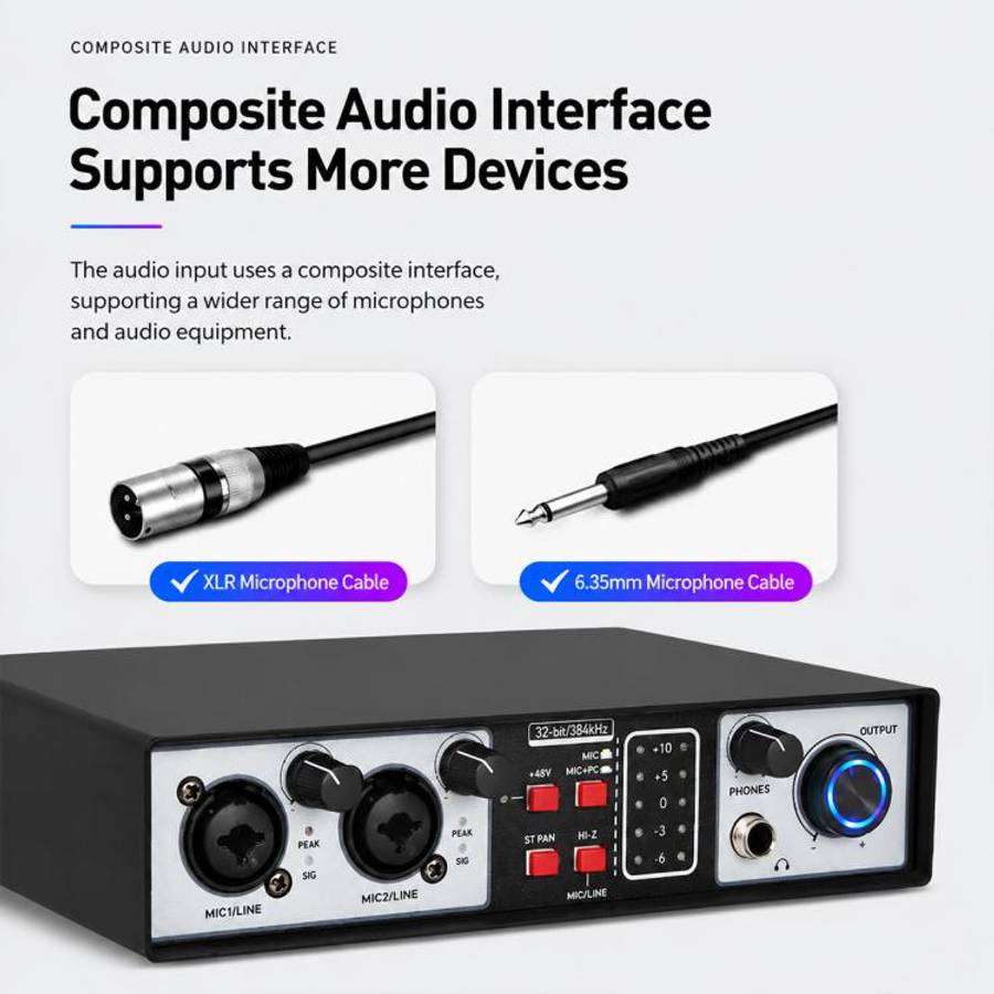 UR22MK Multi-function Professional Mixer External Live Streaming Sound Card(Black)