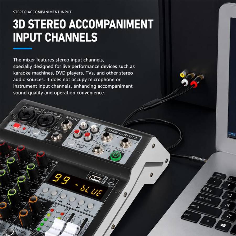 TP-8M 8-Channel Multi-function Professional Recording Mixer Bluetooth Sound Card, Plug Type:US Pl...