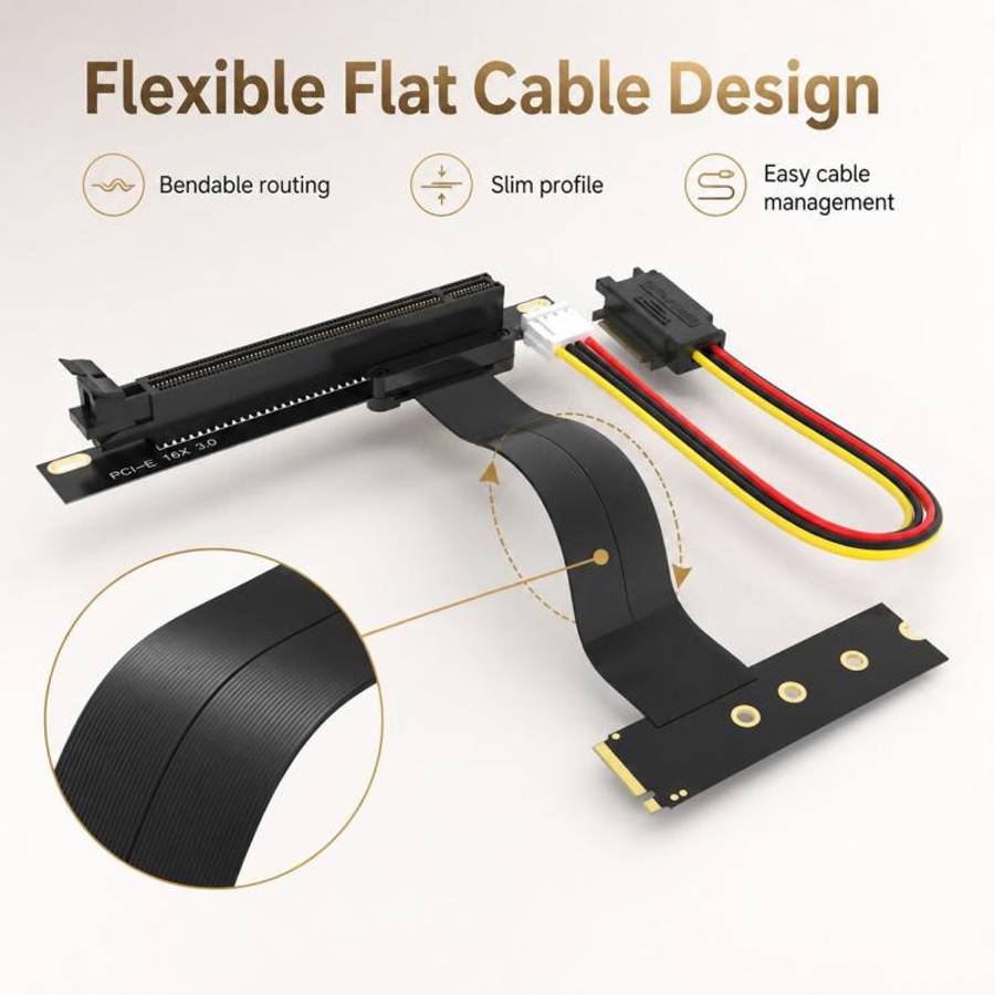 M2 NVME SSD To PCI-E 16X Adapter Cable(0.2m)
