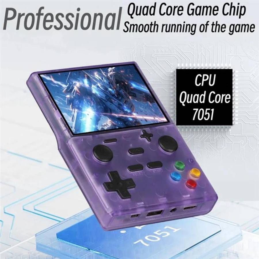 XGB35 3.5-inch IPS HD Handheld Retro Game Console Supports 10 Emulators, Memory:8G(Translucent Pu...