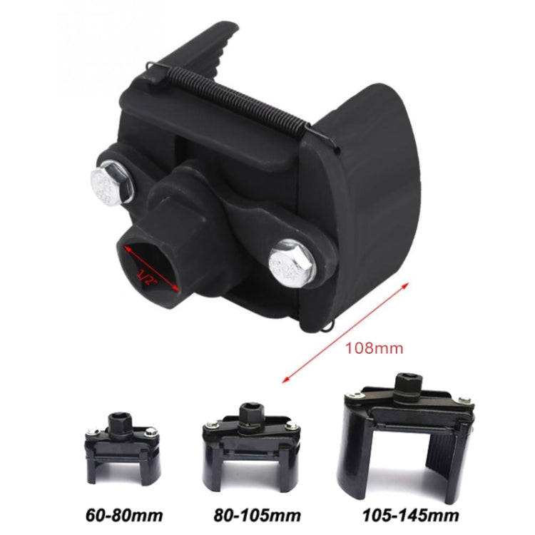 105-145mm Universal Cast Steel Adjustable 2 Jaw Oil Filter Wrench Fuel Remover Removal Tool Two-c...