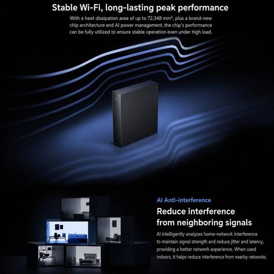 Xiaomi Router BE7200 Pro WiFi 7 AI Hub 2.5G Port Dual Band, US Plug(Grey)