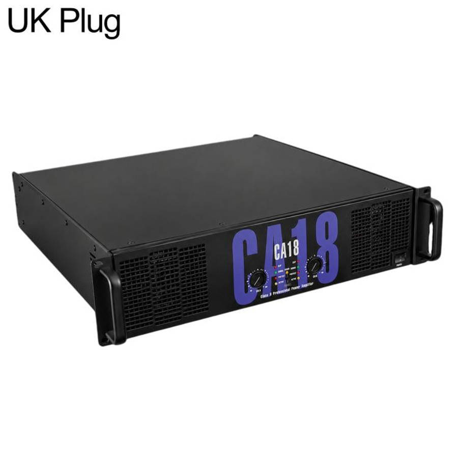 CA18 2400W Stage Dual-Channel Pure Audio Power Amplifier(UK Plug)