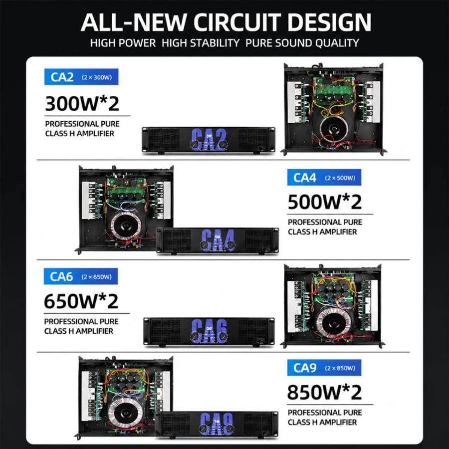 CA18 2400W Stage Dual-Channel Pure Audio Power Amplifier(US Plug)