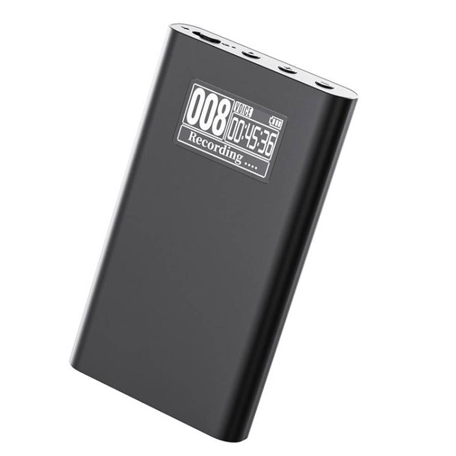 Q86 0.77-inch Screen Ultra-long Standby Smart Digital Voice Recorder, Memory:8GB(Black)