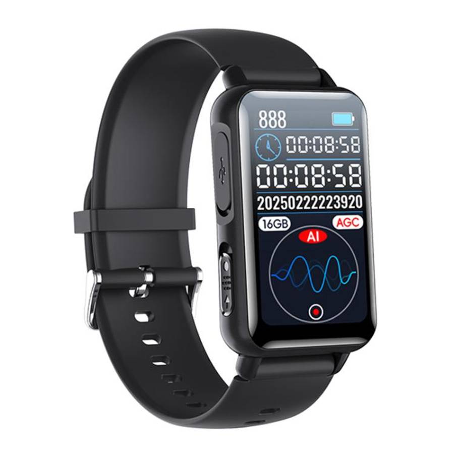S18A 1.47-inch Screen AI Dialogue Translation Voice Recording Bracelet Support AIREC-APP, Memory:...