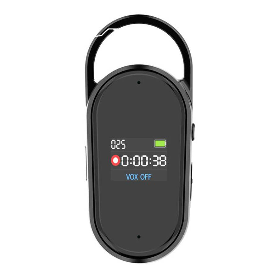 S29 0.42-inch TFT Display Portable Keychain Voice Recorder, Memory:256GB(Black)