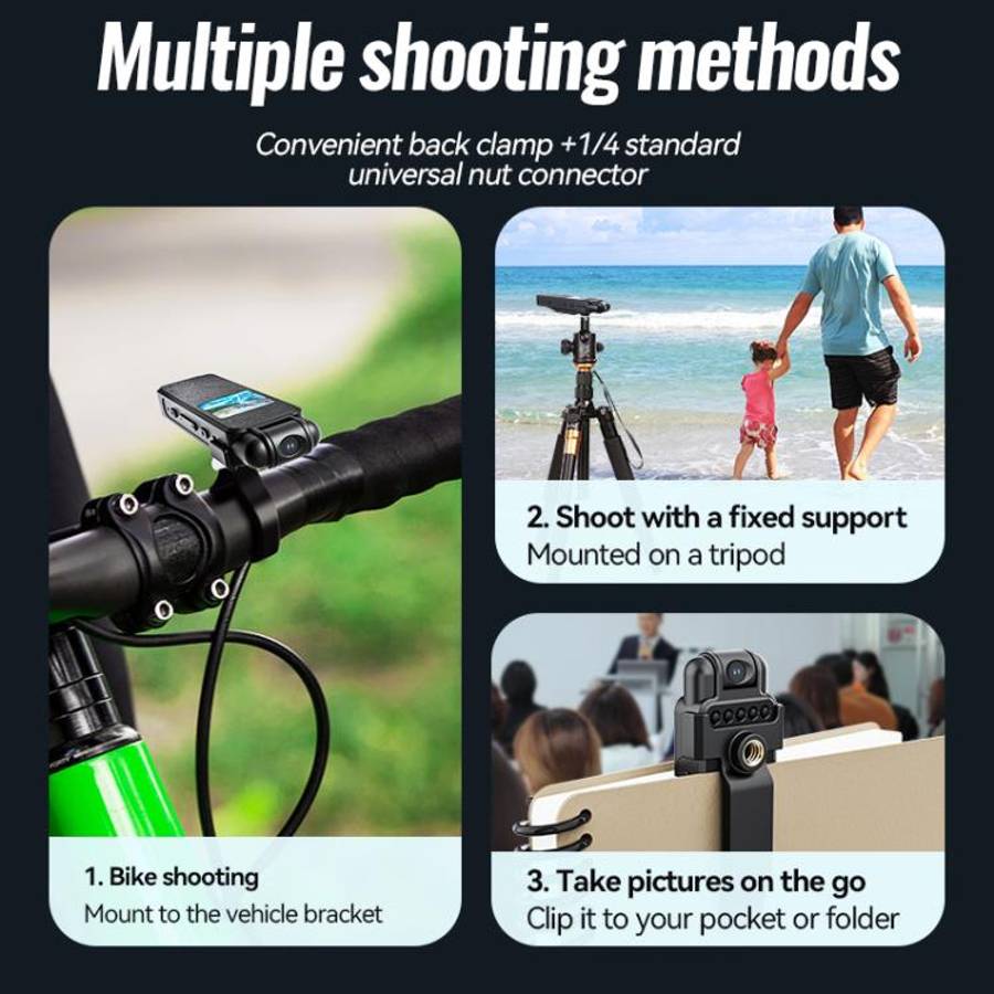 V23 0.85-inch IPS Display Portable Motion HD Camera & Voice Recorder, Memory:4GB(Black)