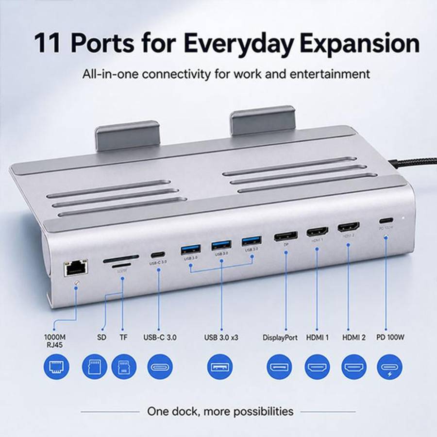 BYL-2601 Multifunctional 11-in-1 Laptop Stand Docking Station