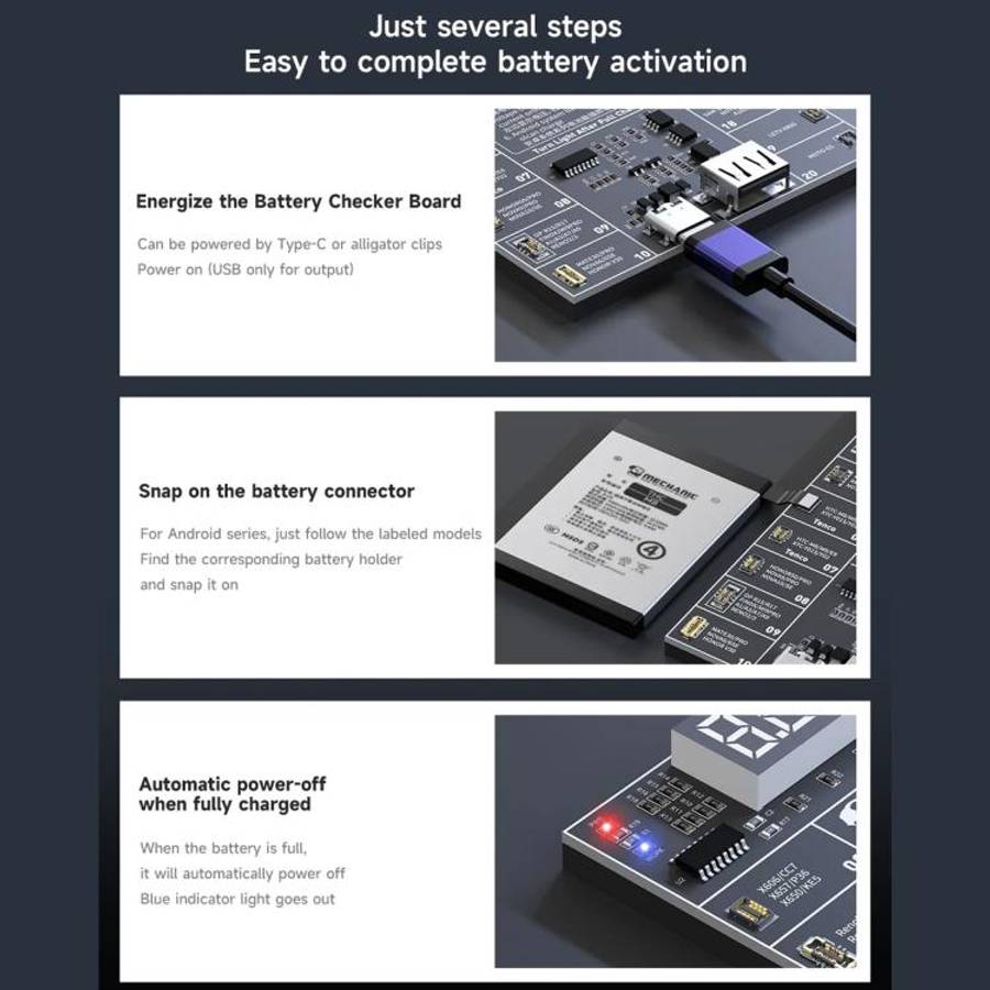 MECHANIC Pro20 Fast Charging Battery Chip Activation Detection Panel for Android