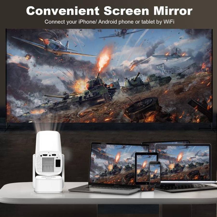 P30 Max Android 13 4K High Definition Smart Portable Projector with Built-in Speaker, EU Plug(Black)