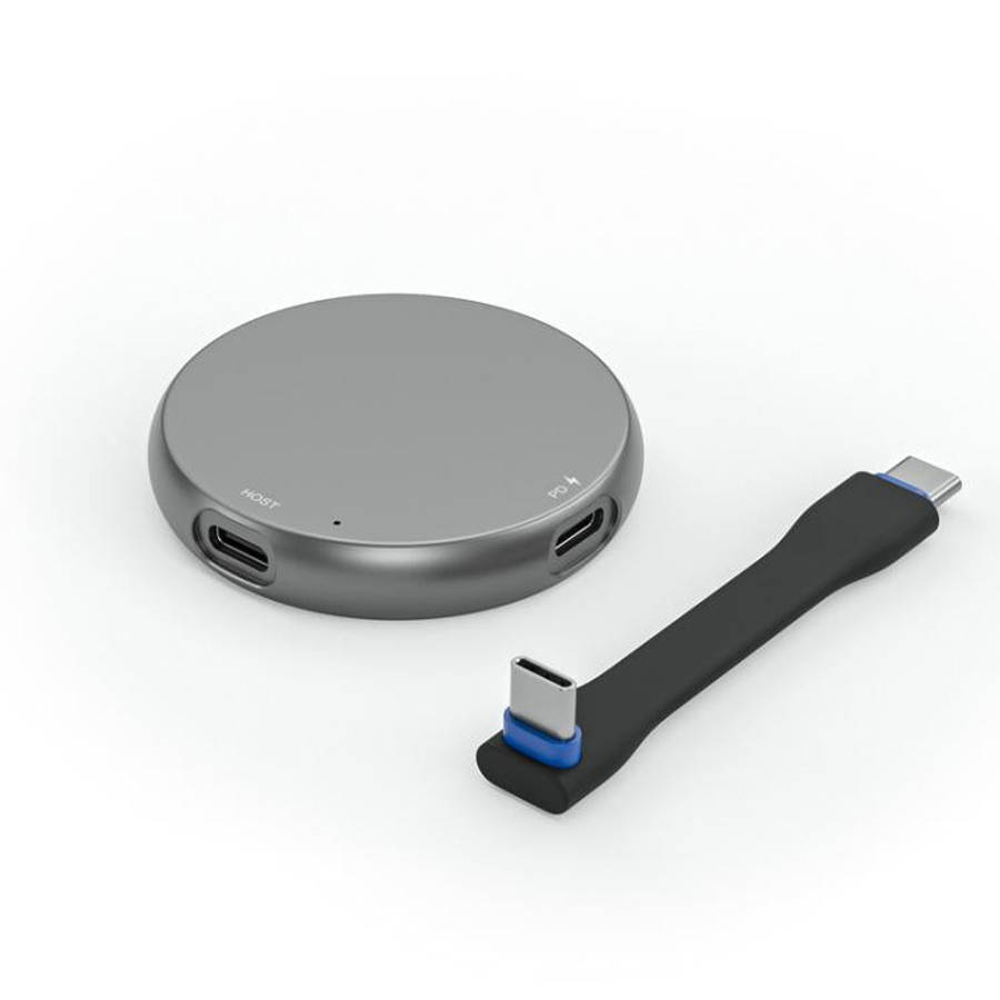 M.2 2230 NVMe SSD Magnetic Portable Hard Drive Enclosure, Model:Round PD100W(Dark Grey)