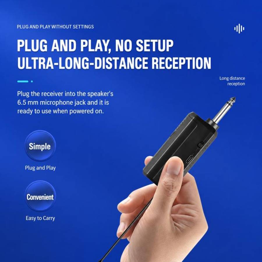 E1 UHF 1 to 2 Rechargeable Wireless Microphone(Grey)