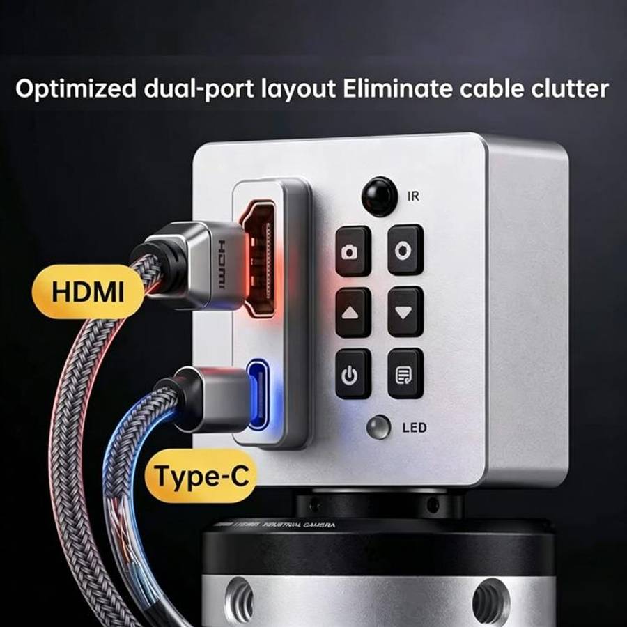 MR.YANG MX1 HDMI & Type-C Dual Output 8MP CMOS Sensor 4K Industrial Microscope Camera