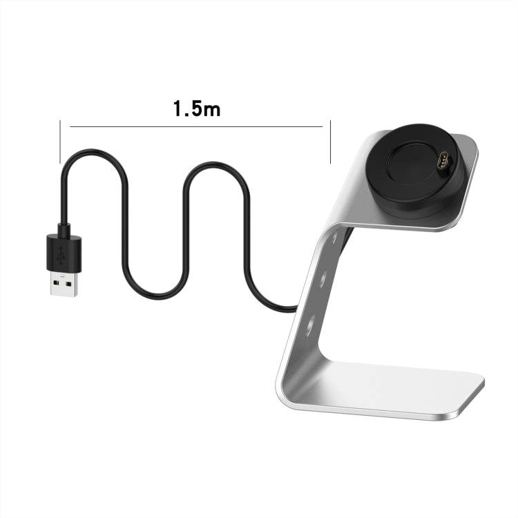 For Garmin Forerunner 745 / Venu Sq / Fenix 6 Universal Aluminum Alloy Magnetic Charger Holder wi...