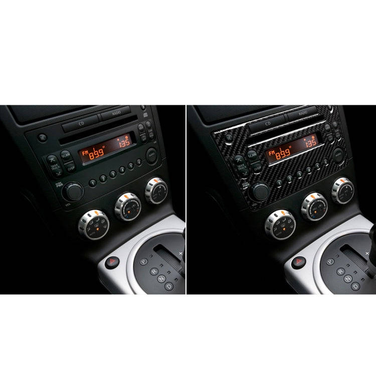 Car Carbon Fiber CD Radio Player Panel Decorative Sticker for Nissan 350z 2006-2009