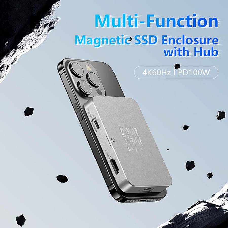 Blueendless M3HD 3 in 1 10Gbps USB-C 4K HUB Magnetic NVMe SSD Enclosure