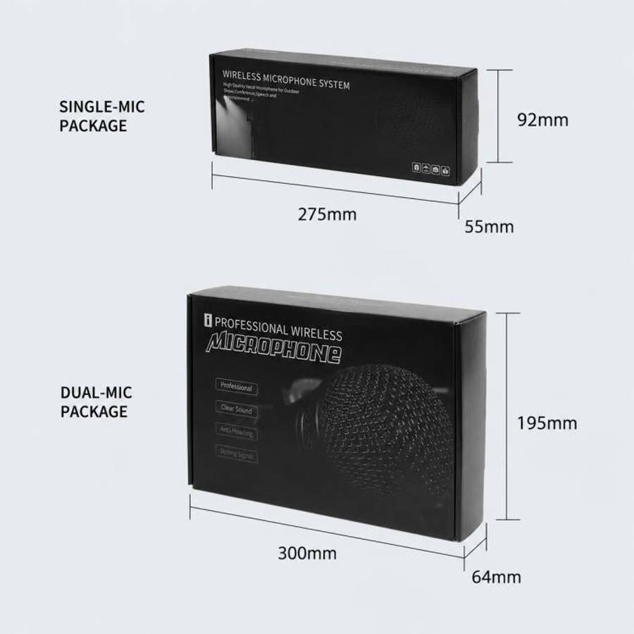 GE5 2 in 1 Wireless 2.4G Handheld Microphone(Black)