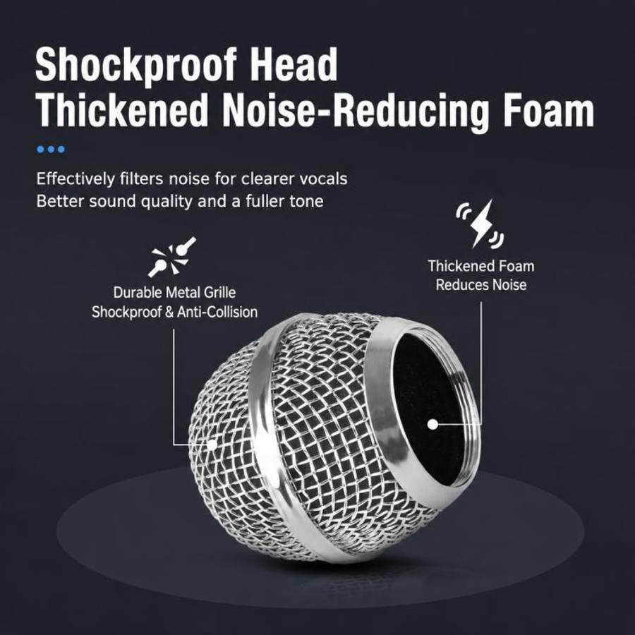 YS-227 Separate Wired Dynamic Microphone, Specification:6.35mm(Silver)