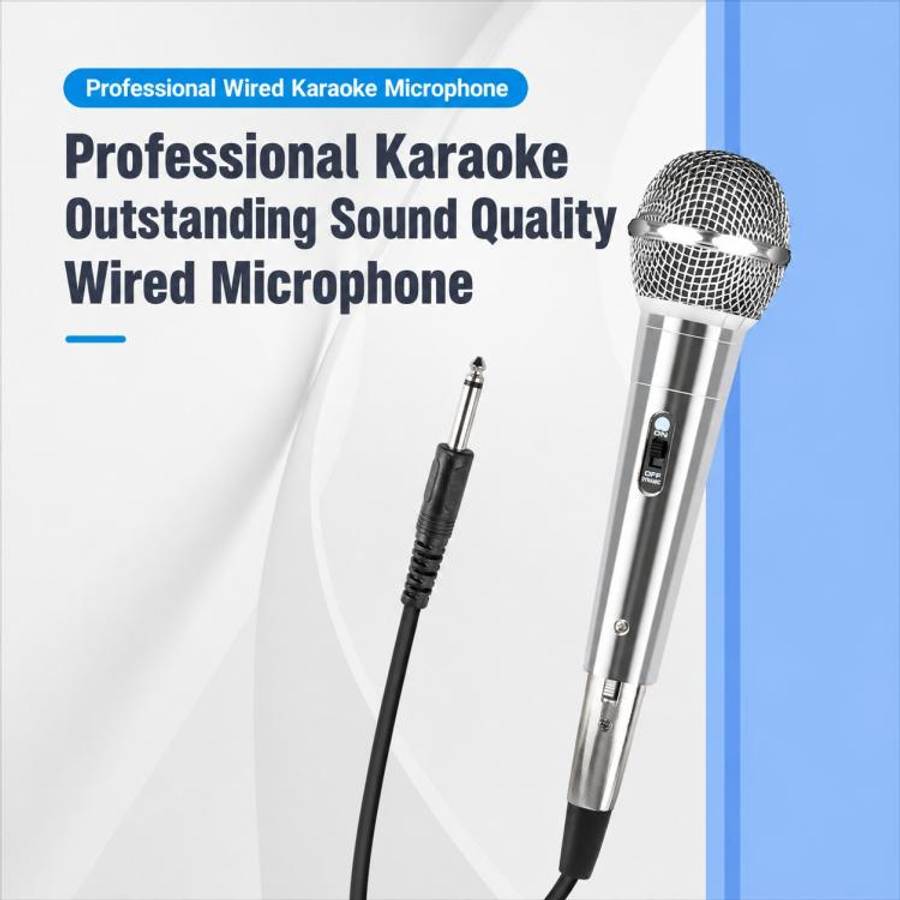 YS-227 Separate Wired Dynamic Microphone, Specification:6.35mm(Silver)