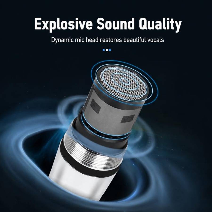 YS-227 Separate Wired Dynamic Microphone, Specification:6.35mm(Silver)