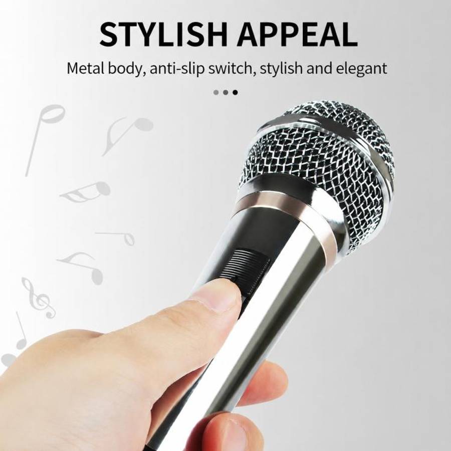 YS-308 Integrated Wired Dynamic Microphone for Karaoke Audio, Specification:6.35mm(Blue)