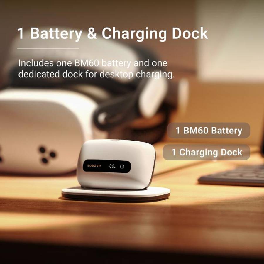 BOBOVR BM60-1 6500mAh Magnetic Battery Kit with Charging Dock for M3 Pro+ / M3 Head Strap