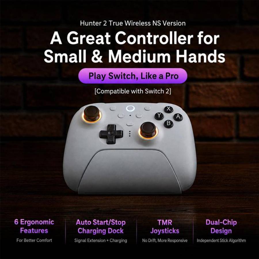 8BitDo Orion Bluetooth Gaming Controller with RGB Lighting(White)