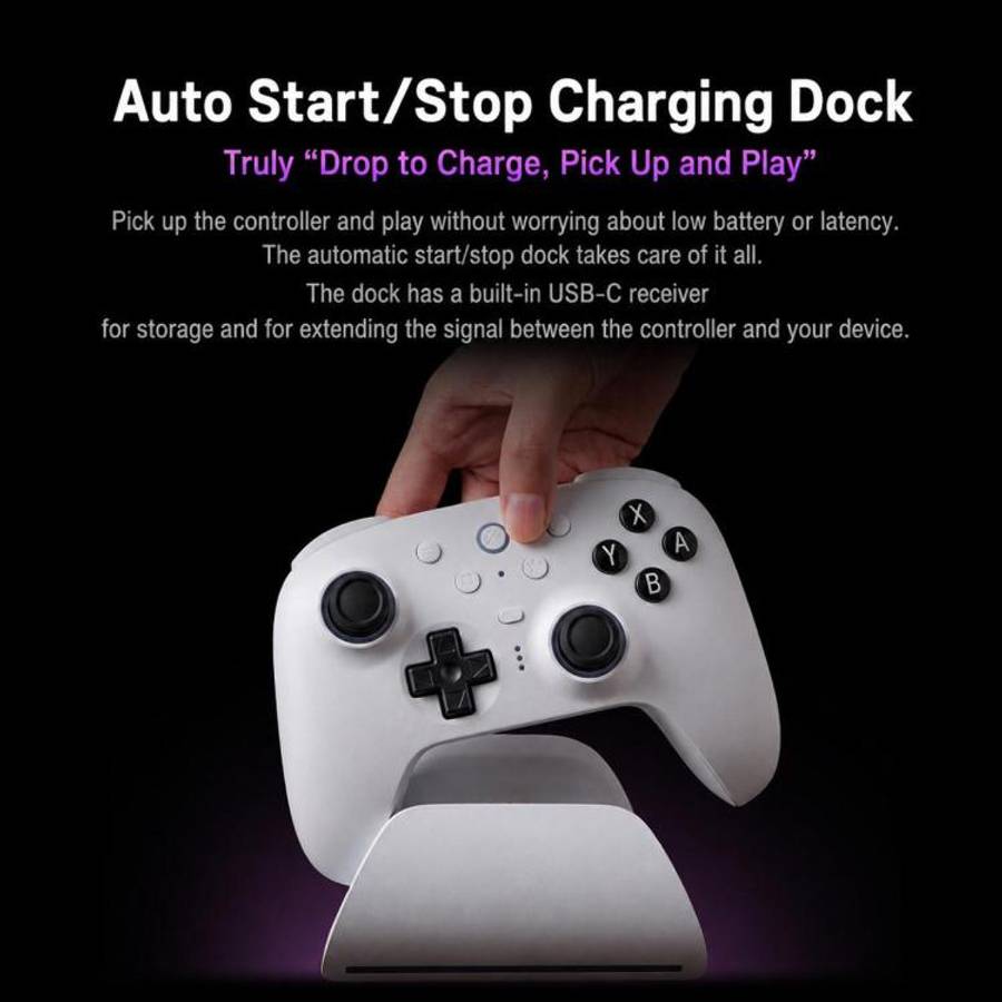 8BitDo Orion Bluetooth Gaming Controller with RGB Lighting(White)