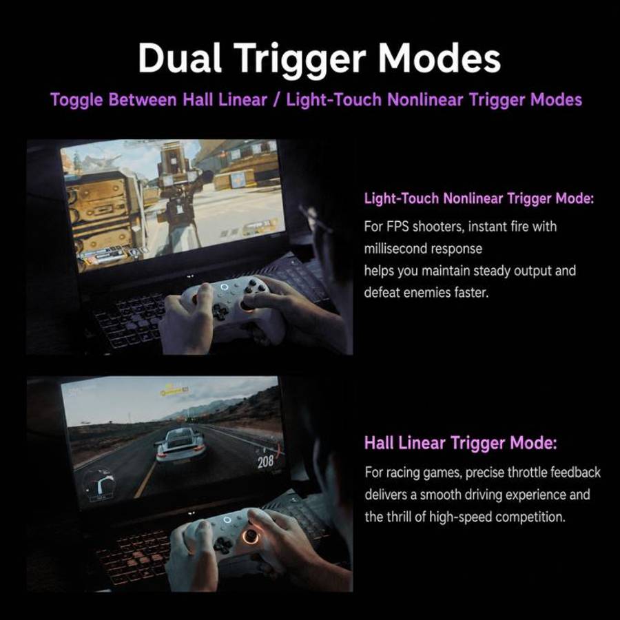 8BitDo Orion Bluetooth Gaming Controller with RGB Lighting(White)