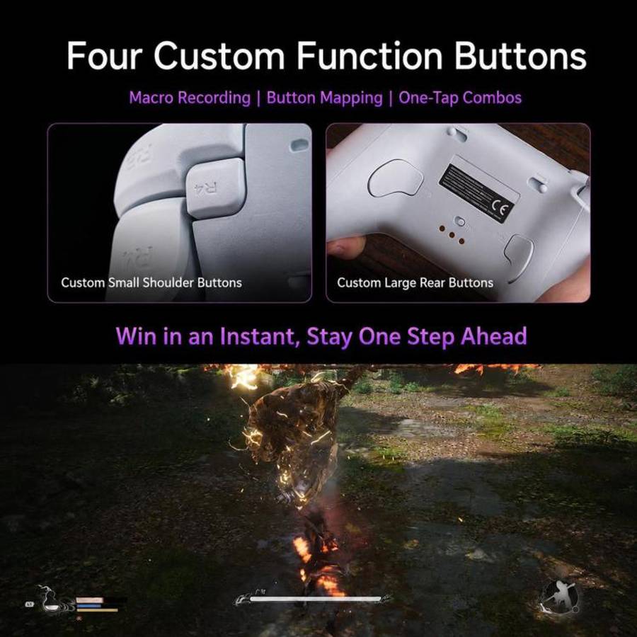 8BitDo Orion Bluetooth Gaming Controller with RGB Lighting(White)