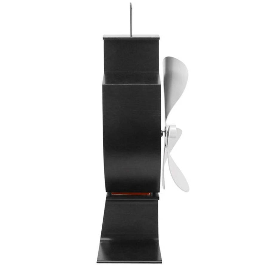 YL401 3-Blade High Temperature Metal Heat Powered Fireplace Stove Fan (White)