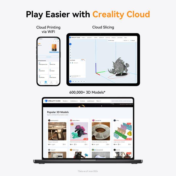 CREALITY HALOT R6 6.08 inch LCD Resin DIY 3D Printer, Print Size : 130.56 x 82.62 x 160mm, US Plug