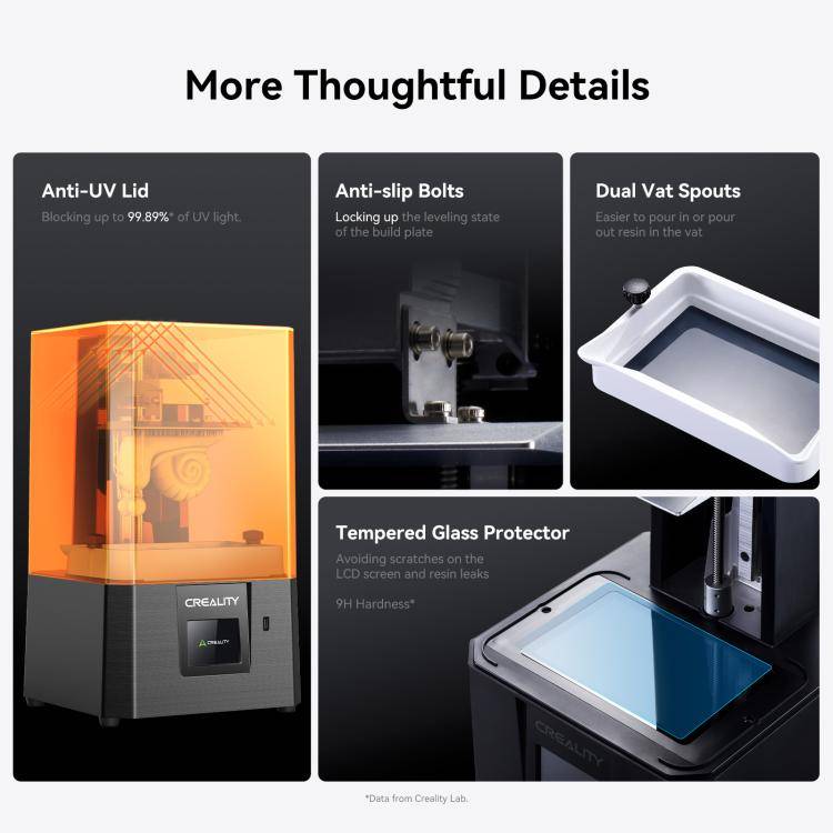 CREALITY HALOT R6 6.08 inch LCD Resin DIY 3D Printer, Print Size : 130.56 x 82.62 x 160mm, US Plug