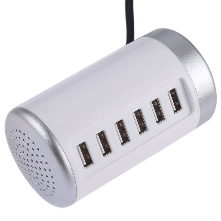 30W 6-USB Ports Charger Station Power Adapter AC100-240V, US Plug(White)