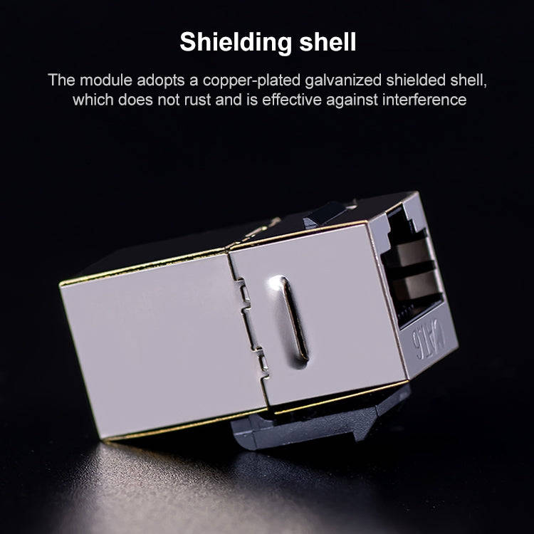CAT.6 Shielded Pass-through Network Module, Dual Ports Panel + Shielded Pass-through + Telephone ...