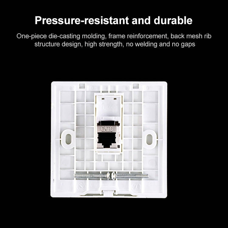 CAT.6 Shielded Pass-through Network Module, Dual Ports Panel + Shielded Pass-through + Telephone ...