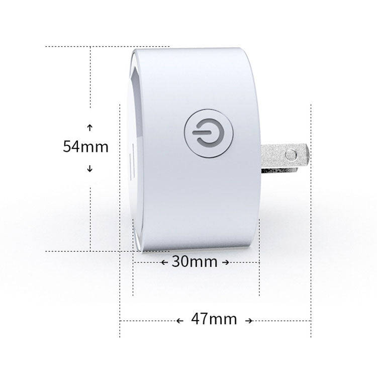 10A Round Shape WiFi Mini Plug APP Remote Control Timer Smart Socket, Support Alexa & Google Home...