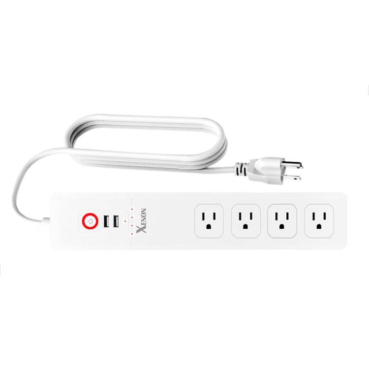 2 x USB Ports + 4 x US Plug Jack WiFi Remote Control Smart Power Socket Works with Alexa & Google...