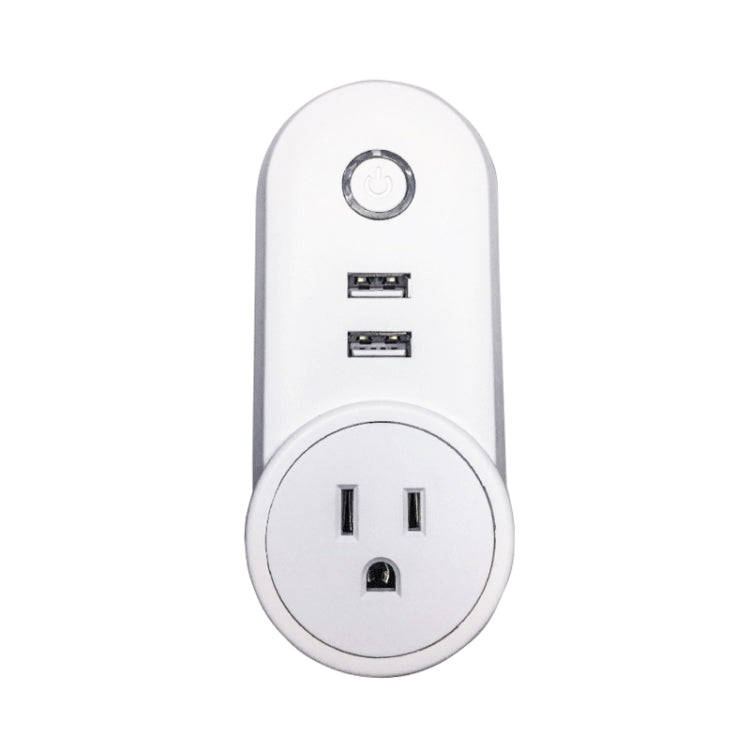 SA-002 2 USB Ports + 1 US Socket WiFi Smart Power Plug Socket, Compatible with Alexa and Google H...