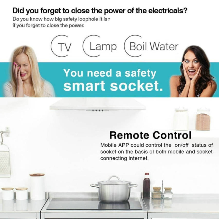 JH-G09U 15A 2.4GHz WiFi Control Hubless Smart Home Power Socket Works with Alexa  & Google Home, ...