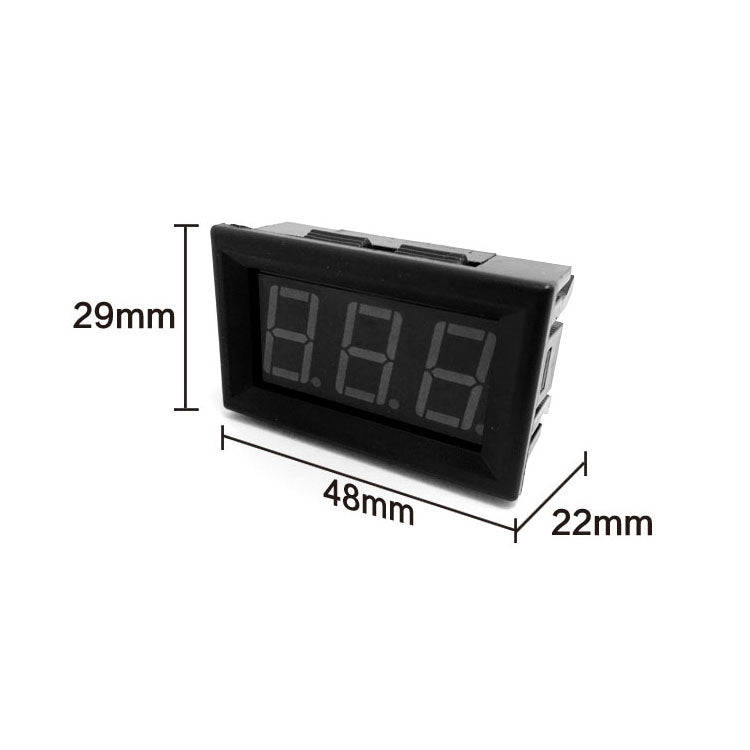 10 PCS 0.56 inch 2 Welding Wires Digital Voltage Meter with Shell, Color Light Display, Measure V...