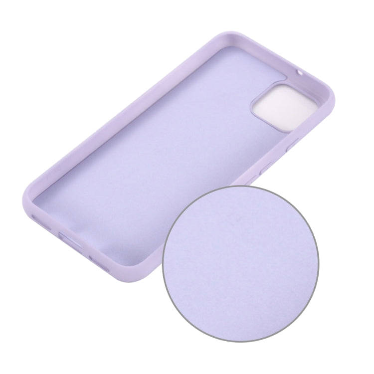 Solid Color Liquid Silicone Shockproof Full Coverage Case for Google Pixel 4XL (Purple)