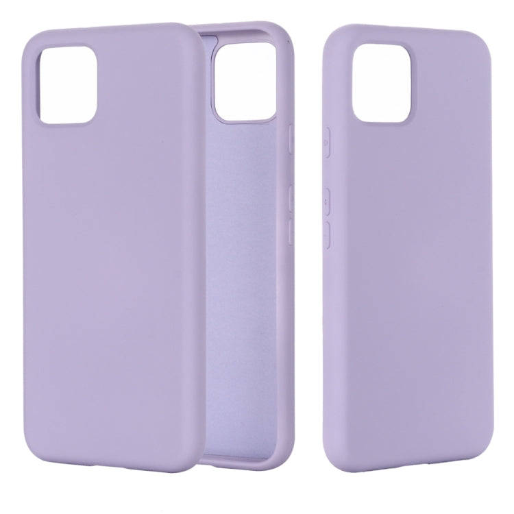 Solid Color Liquid Silicone Shockproof Full Coverage Case for Google Pixel 4XL (Purple)
