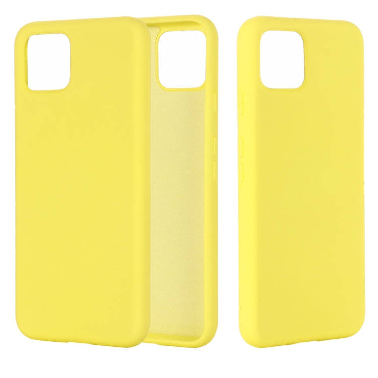 Solid Color Liquid Silicone Shockproof Full Coverage Case for Google Pixel 4XL (Yellow)