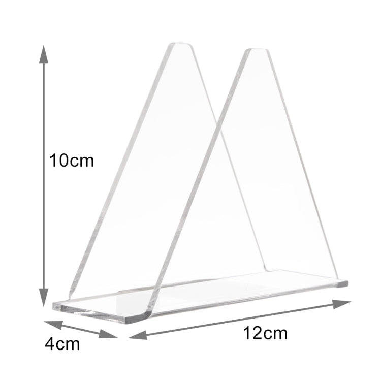 2pcs YX014-2 Acrylic Triangular Table Paper Towel Organizer (Transparent)
