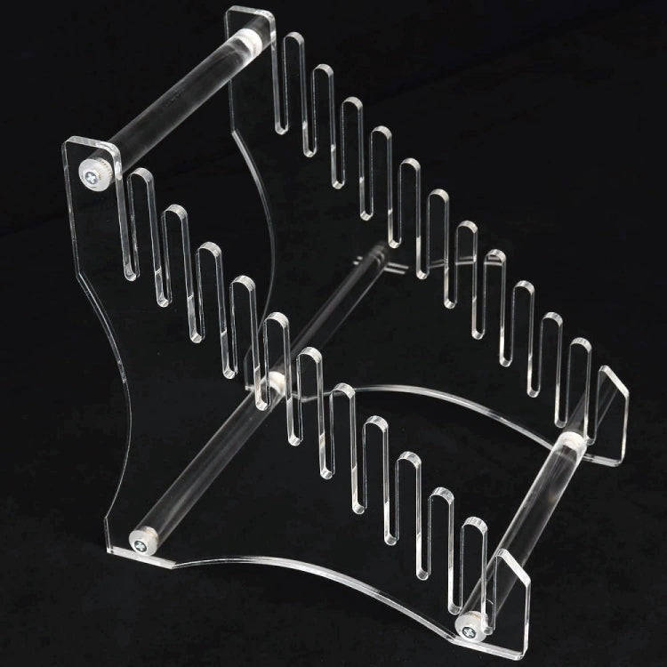 YX024 Acrylic Record Rack Desktop Book CD Display Stand Holder (Transparent)