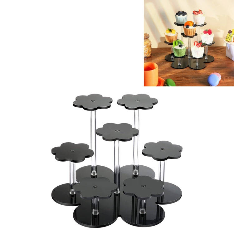 YX046 Acrylic Figure Display Stand Cupcake Cosmetics Display Stand (Black)