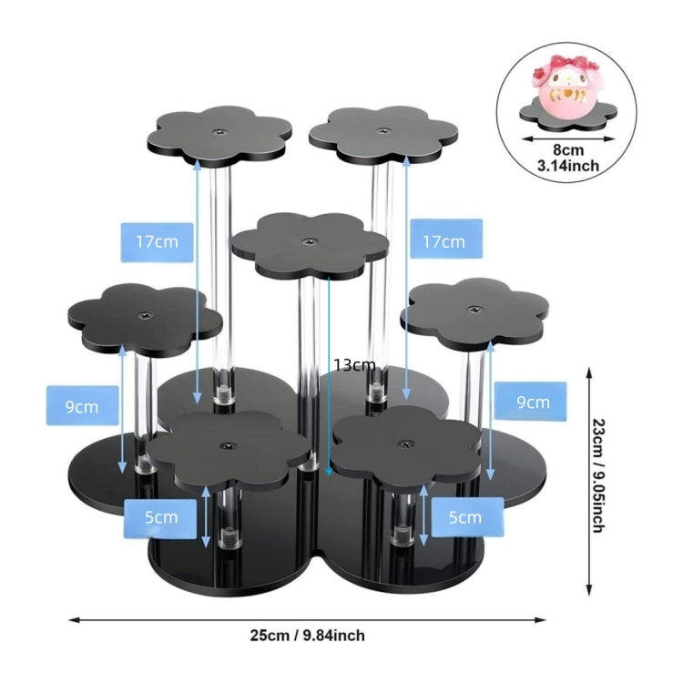 YX046 Acrylic Figure Display Stand Cupcake Cosmetics Display Stand (Black)