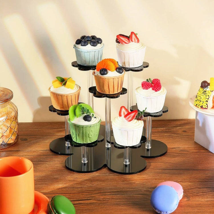 YX046 Acrylic Figure Display Stand Cupcake Cosmetics Display Stand (Black)